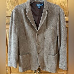 Ralph Lauren Tan Herringbone Blazer